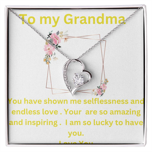 Grandma Forever Heart Necklace